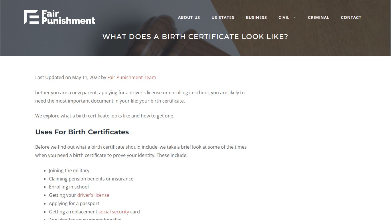 What Does A Birth Certificate Look Like? - Fair Punishment
