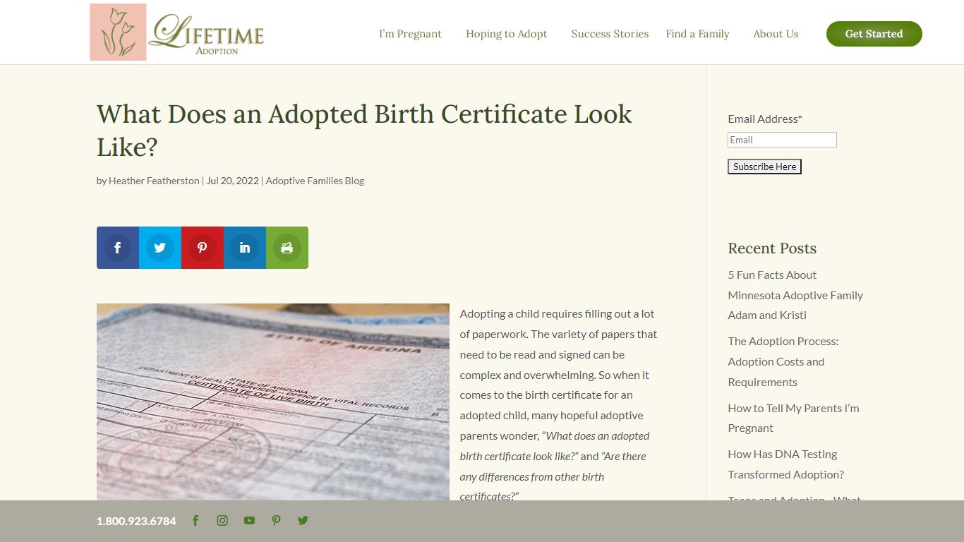 What Does an Adopted Birth Certificate Look Like?